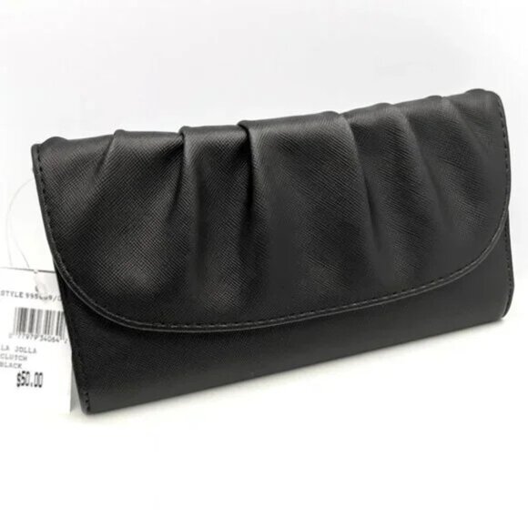 NWT Kenneth Cole La Jolla Clutch Black - Picture 1 of 5